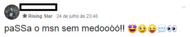 Captura de tela do 'Grupo Onde Fingimos Estar no Orkut' / Facebook As pessoas tinham o costume de 'trocar' e-mails do MSN na década de 2000 e no começo dos anos 2010, assim como fazem hoje com os números do WhatsApp.
