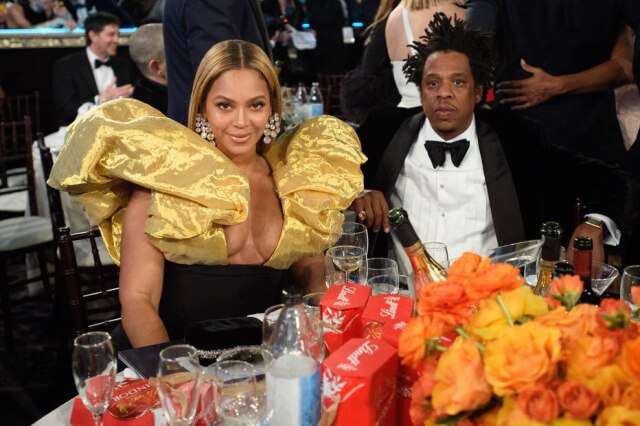 EFE/EPA/HFPA Beyoncé e Jay-Z na cerimônia do Globo de Ouro no Beverly Hilton Hotel