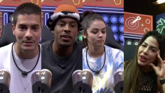 'BBB 22': Arthur Aguiar, Paulo André, Eslô e Laís comentam que eliminação de Jade pode ser paredão falso.