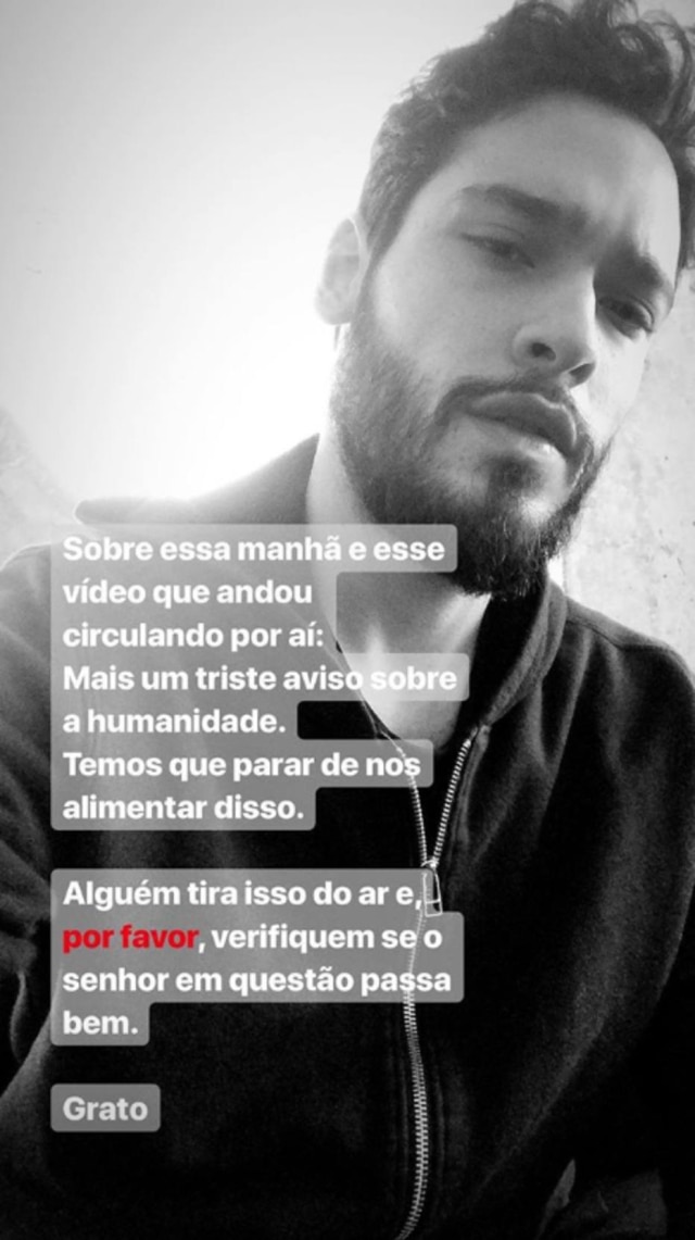 Instagram.com/bruno.fagundes Bruno Fagundes pede que vídeoem que pai é confundido seja tirado do ar.