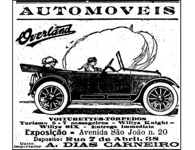 Acervo/Estadão Anúncio da Overland publicado no Estadão de 14/9/1918