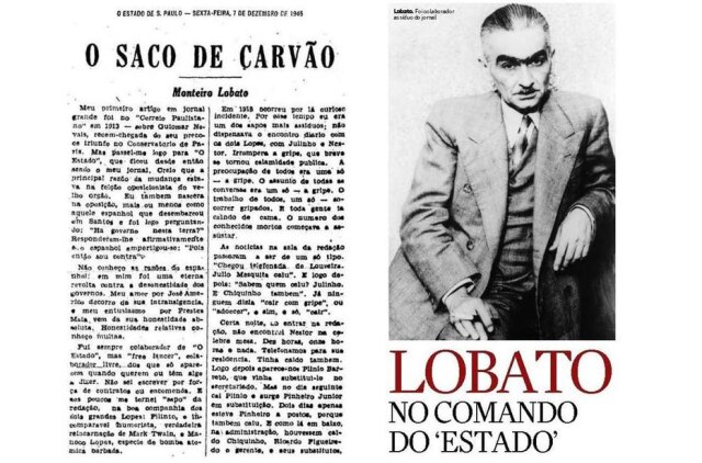 Acervo/Estadão Monteiro Lobato assumiu o comando do Estadão em meio à epidemia de gripe espanhola em 1918.Clique aqui para saber mais