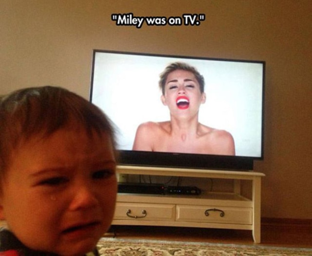Reprodução/Tumblr "Viu a Miley Cyrus na televisão"