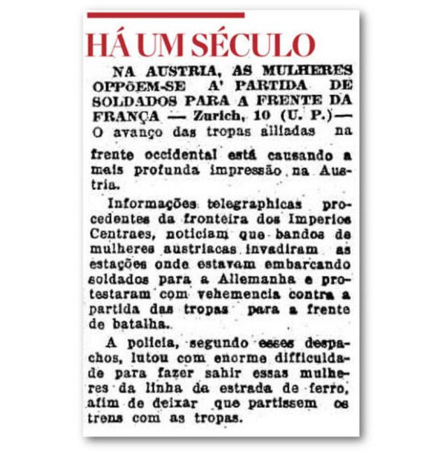Acervo/Estadão O Estado de S.Paulo - 11/9/1918