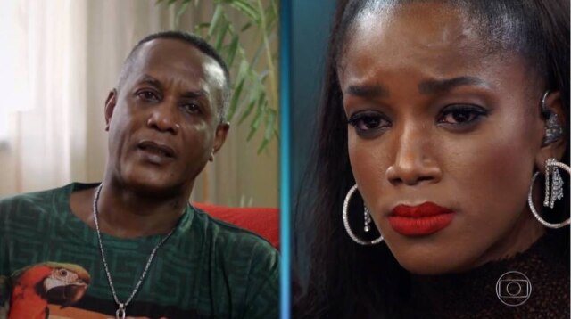 Reprodução 'Domingão do Faustão' (2020)/Globo Djalma Lima, pai de Iza, fala sobre o relacionamento dele com a cantora.