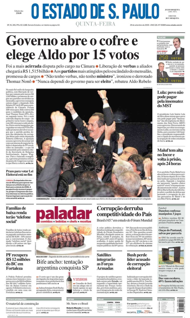 Acervo/Estadão > Estadão - 29/9/2005