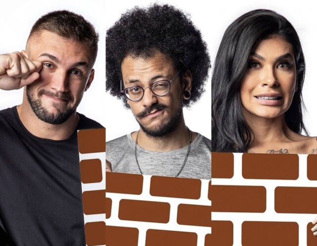 Fabio Rocha/ TV Globo Arthur, João e Pocah estão no novo paredão do 'BBB 21', que será definido nesta quinta