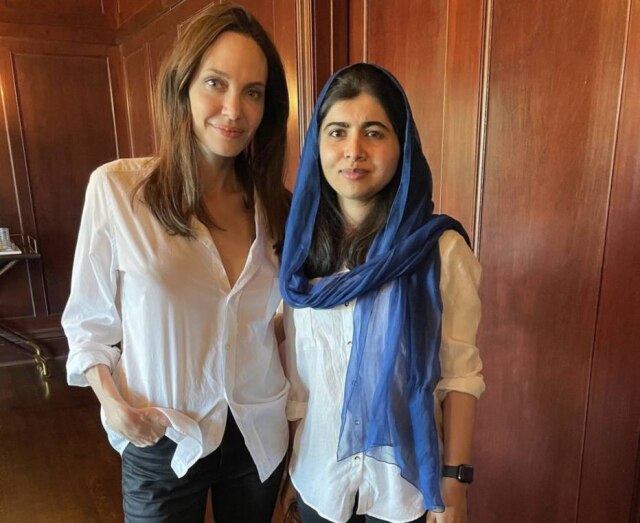 Instagram/@malala A atriz Angelina Jolie e Malala Yousafzai