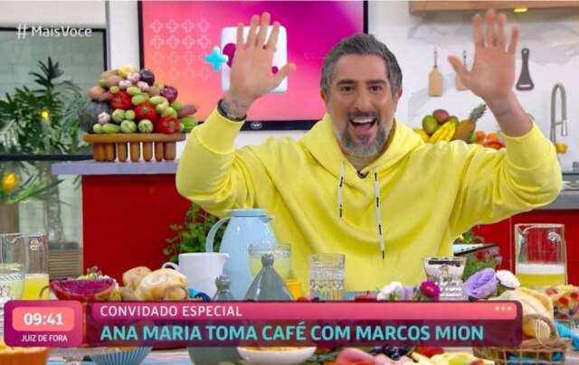 Twitter/ @MaisVoce Marcos Mion durante o 'Mais Você'