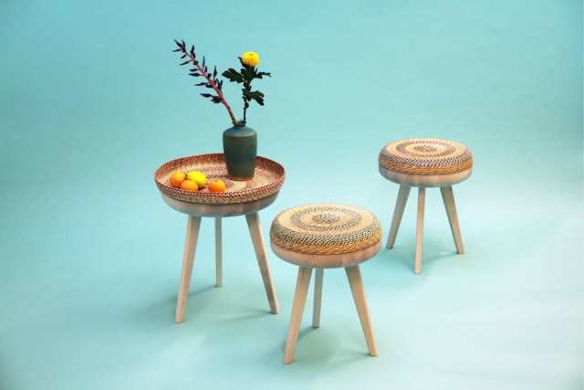 Divulgação Trio de mesas laterais da Form & Seek, na Zona Lambrate