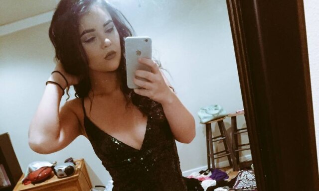 Reprodução/Twitter @og_pocahontas A selfie de Alyssa já teve mais de três mil compartilhamentos no Twitter