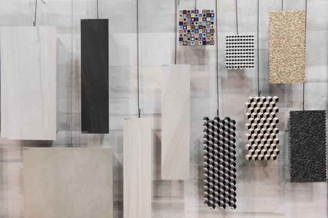 Expo Revestir/Divulgação A linha Urban Retrô da Roca Cerâmicas com peças de cerâmica ou acrílico com efeito 3D