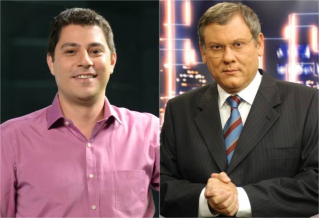 Zé Paulo Cardeal/TV Globo | Divulgação/Band Milton Neves não aprovou a saída de Evaristo Costa da Globo.