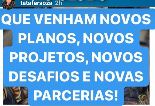 instagram.com/@tatafersoza/Reprodução Reprodução stories Instagram de Thais Fersoza.