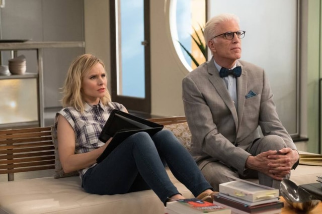Colleen Hayes / NBC Além de Eleanor, o personagem de Ted Danson, Michael, também recebe aulas de ética, buscando melhorar seu compartamento