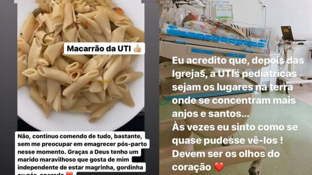 Instagram/@leticiacazarre Nos Stories, Letícia Cazarré compartilhou momentos na UTI neonatal.