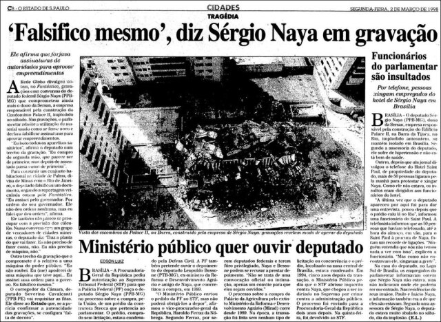 Acervo/Estadão O Estado de S.Paulo- 02/03/1998