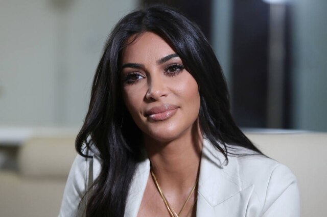 Vahram Baghdasaryan/Photolure via Reuters A empresária Kim Kardashian durante entrevista no Congresso Mundial de Tecnologia da Informação, em outubro de 2019.