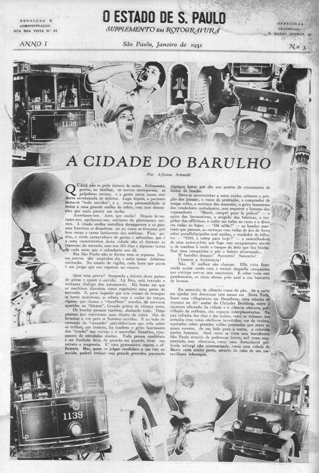 Acervo Estadão A cidade do barulho, em janeiro de 1931.