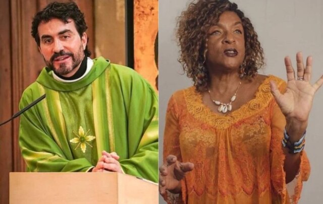 Instagram/ @pefabiodemelo/ Instagram/ @elisalucinda Padre Fábio de Melo e Elisa Lucinda