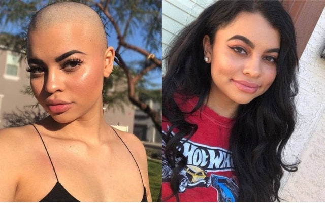 Instagram/ @simplynessa15 Vanessa Martinez contou com a ajuda de uma amiga para raspar os fios