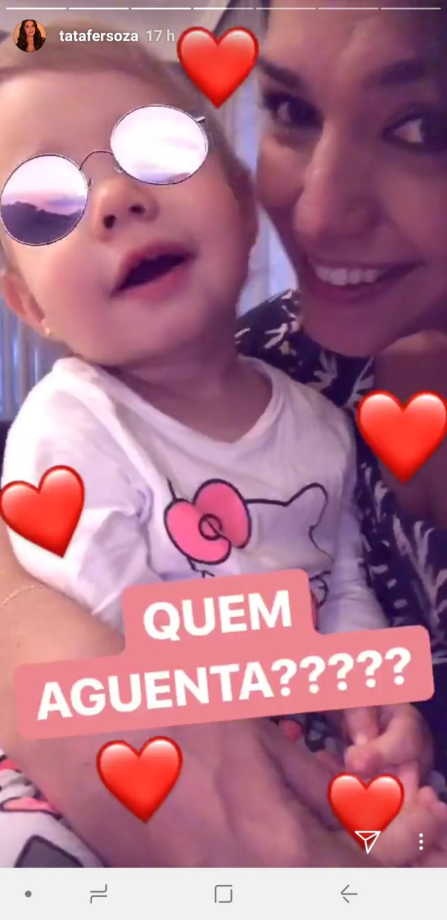 Foto: Instagram / @tatafersoza Thaís Fersoza com Melinda