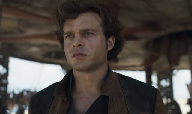Reprodução de cena de 'Han Solo: Uma História Star Wars' (2018)/Disney Alden Ehrenreich é o Han Solo no novo filme 'Star Wars'
