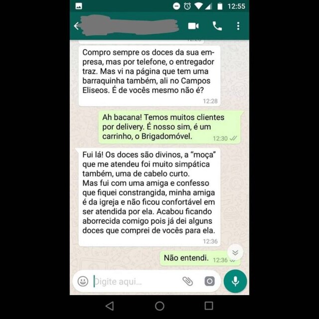 Facebook/brigadelandiadoces Conversa que Enayle teve com a cliente - parte 2.