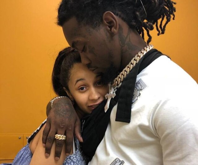 Instagram / @iamcardib Cardi B ao lado do marido Offset, pai de sua filha.