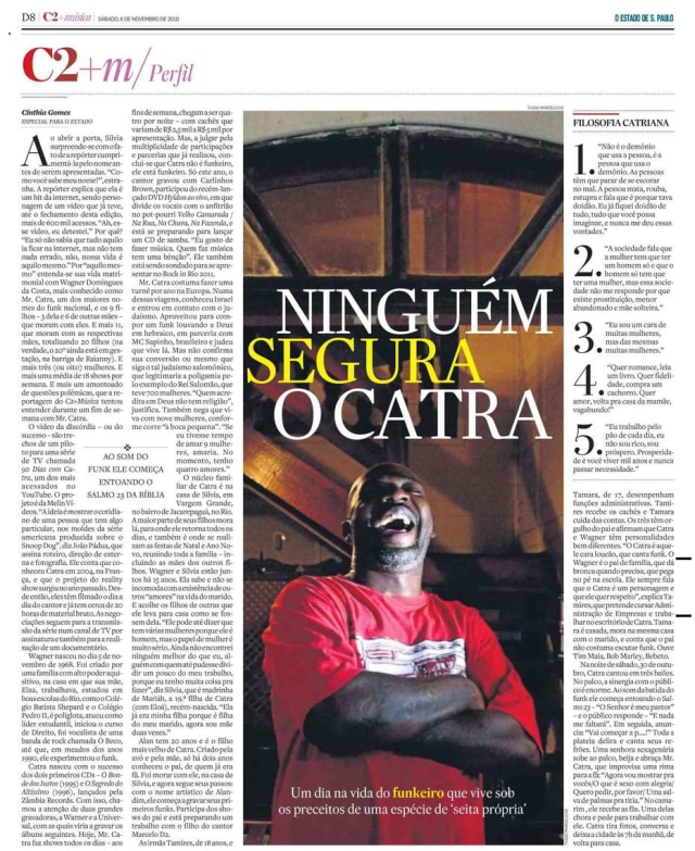 Acervo Estadão Reportagem de 2010 com o Mr. Catra, que faleceu aos 49 anos.