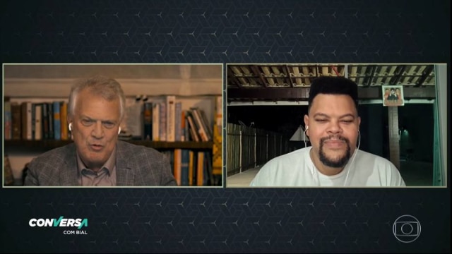 Rede Globo / Reprodução Babu Santana participou do 'Conversa com Bial'