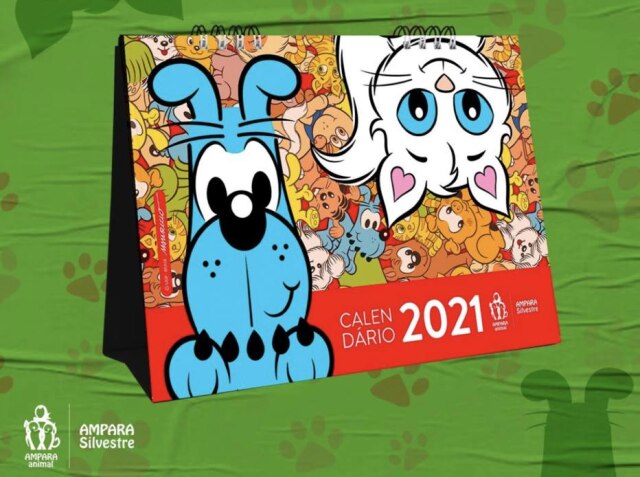 Ampara Animal Turma da Mônica e Ampara Animal lançam calendário e valor arrecadado será doado para proteger animais