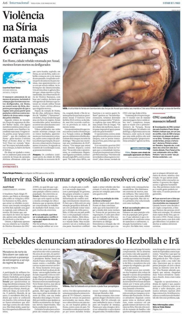 Acervo/Estadão > Estadão - 13/3/2012