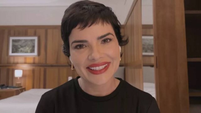 Globo Atriz Vanessa Giácomo durante participação no 'Conversa com Bial'.