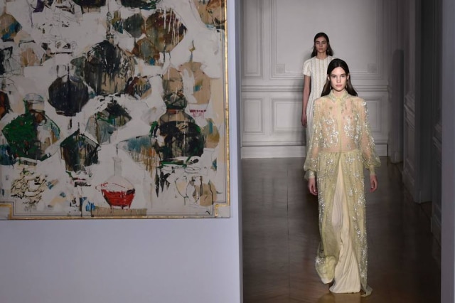 AFP PHOTO / ALAIN JOCARD O desfile da Valentino aconteceu no penúltimo dia da Semana de Alta Costura