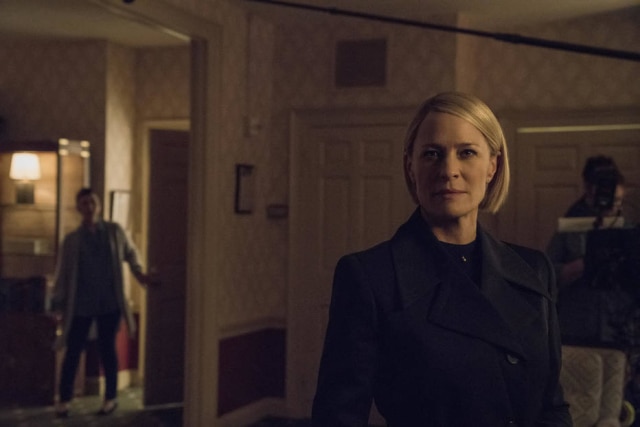 Netflix/Divulgação A Netflix divulgou as primeiras imagens da última temporada de 'House of Cards', que vai trazer Robin Wright como a nova protagonista