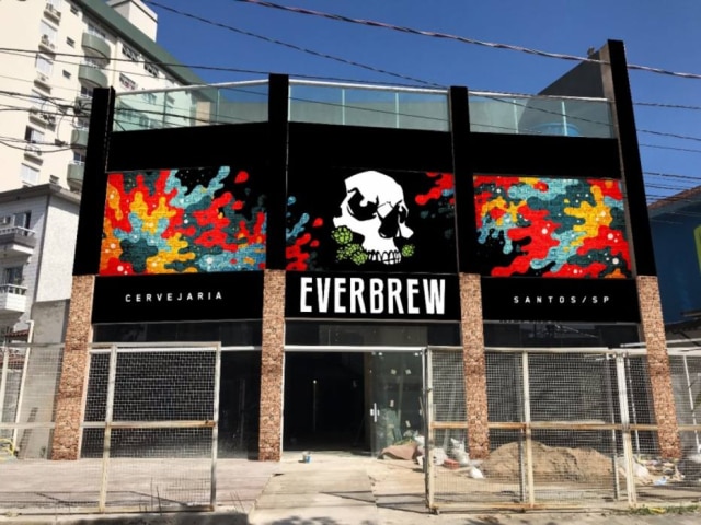 Everbrew Fachada da novo brewpub da Everbrew em Santos