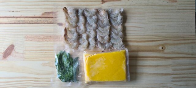 Gustavo Rodrigues Box do Mar oferece kits de receitas para preparar em casa, como o de bobó de camarão.