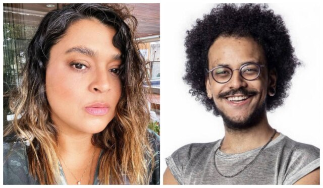 Instagram / @pretagil/ Fabio Rocha/ TV Globo A cantora Preta Gil e o professor João Luiz Pedrosa, ex-BBB 21, que apresentarão série sobre Orgulho LGBT