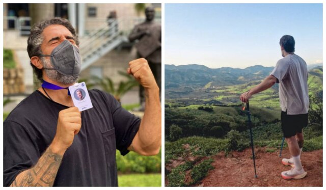 Instagram/@marcosmion O apresentador da TV Globo, Marcos Mion, faz peregrinação