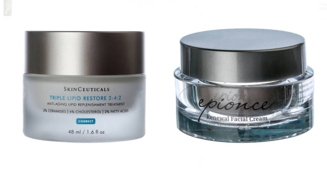 Divulgação Da esquerda para a direita: Skinceuticals Triple Lipid Restore 2:4:2; Epionce Renewal Facial Cream