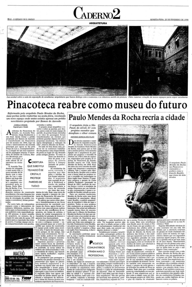 Acervo/Estadão Matéria publicada em 25/2/1998