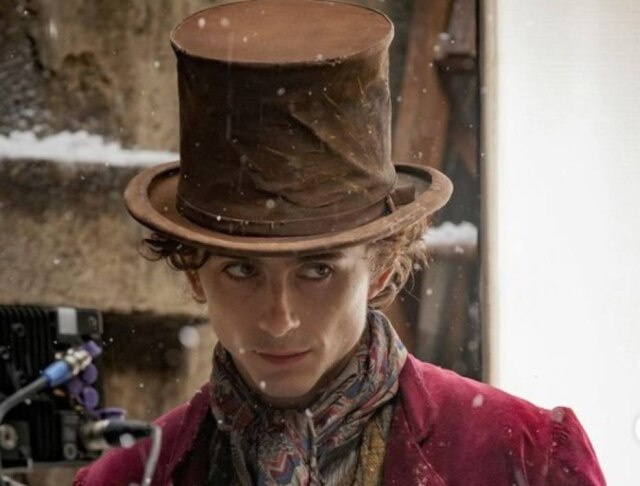 Instagram/ @tchalamet Timothée Chalamet divulga primeira foto como o novo Willy Wonka.