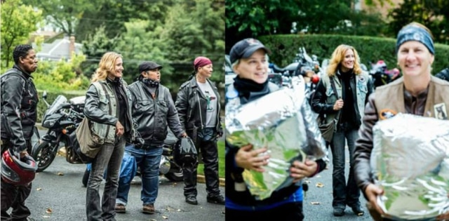 Divulgação Motoqueiras entregam leite materno em Nova York.