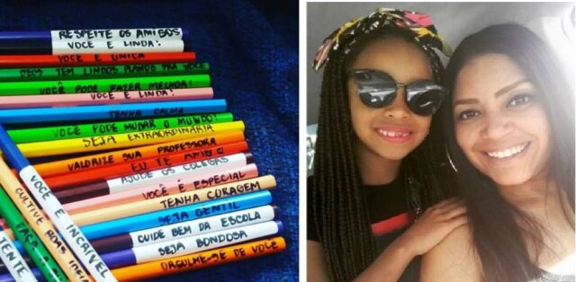Facebook / imagem cedida por Alessandra Teixeira Alessandra inovou na forma de estimular a empatia e o respeito em sua filha.