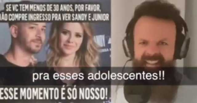 Instagram / @amon_lima Amon Lima em paródia sobre show de Sandy e Junior