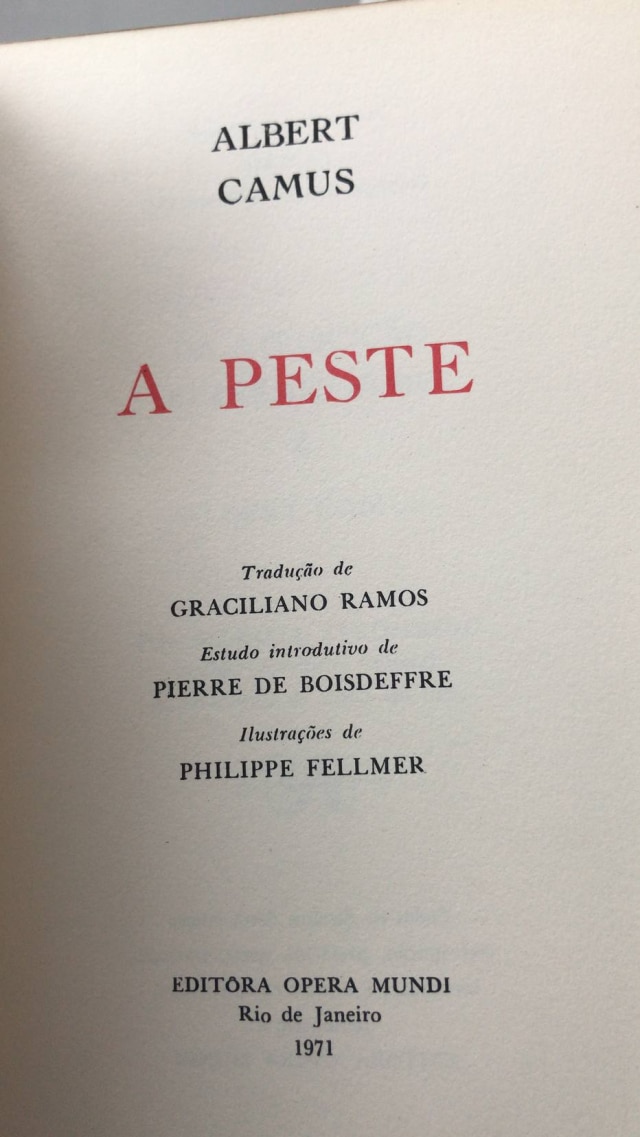arquivo pessoal Coincidência ou não, Madruguinha escolhe 'A Peste', de Albert Camus, para ler na pandemia