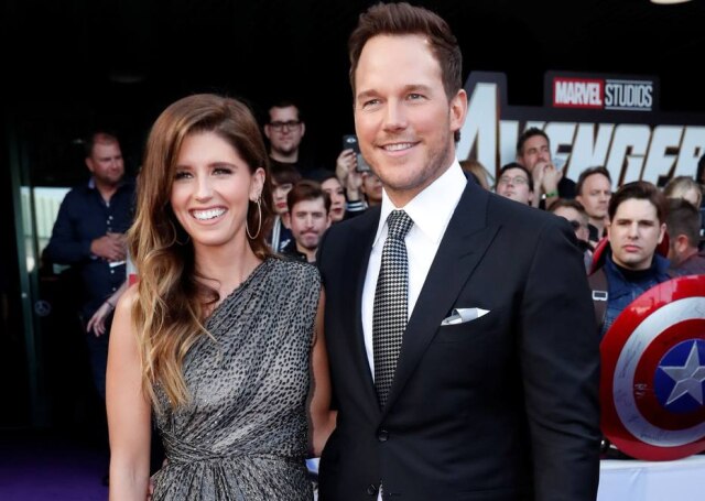 Mario Anzuoni / Reuters O ator Chris Pratt junto com a esposa, Katherine Schwarzenegger