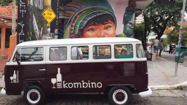 Gabriela Monteleone|Divulgação A Kombino, kombi de vinhos usada por Gabriela Monteleone em eventos corporativos e de rua