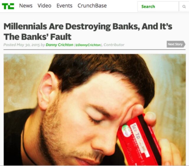 Reprodução/Buzzfeed Millennials estão destruindo os bancos, e isso é culpa dos bancos.
